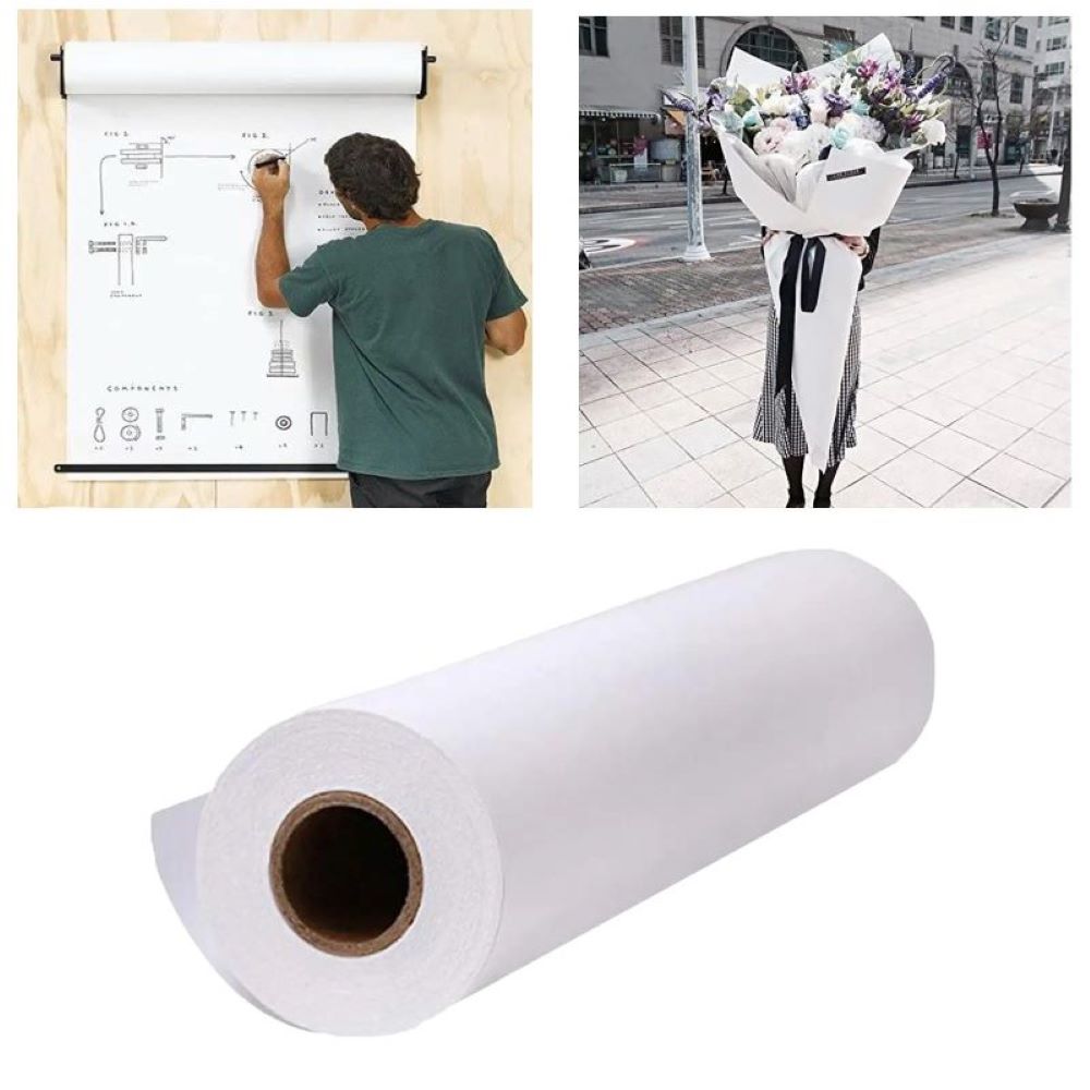 Craft Foam Roll - White/Black/Brown Kraft Paper Roll for Wedding
