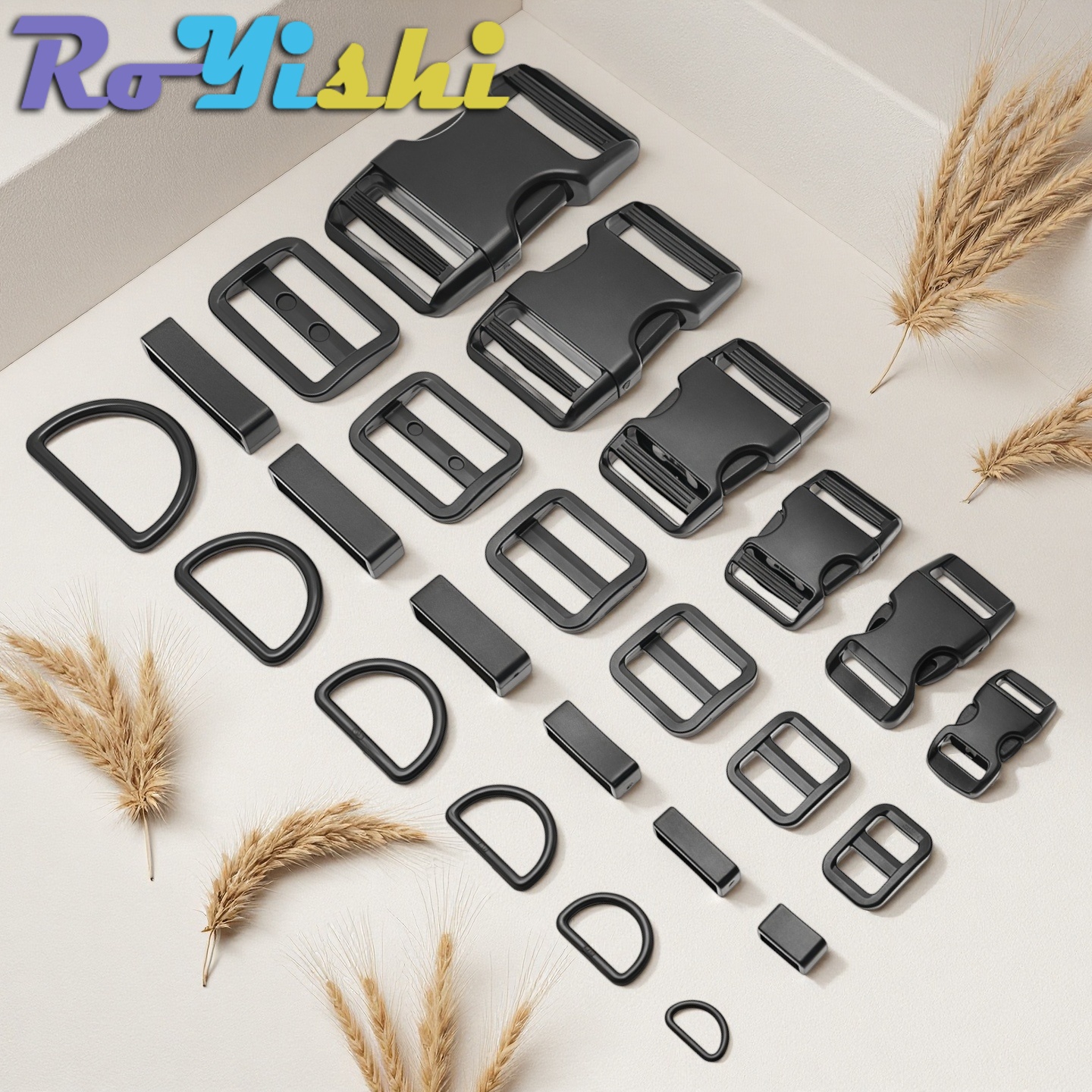 D Ring Strap - 1-10 Set Plastic Side Release Buckles
