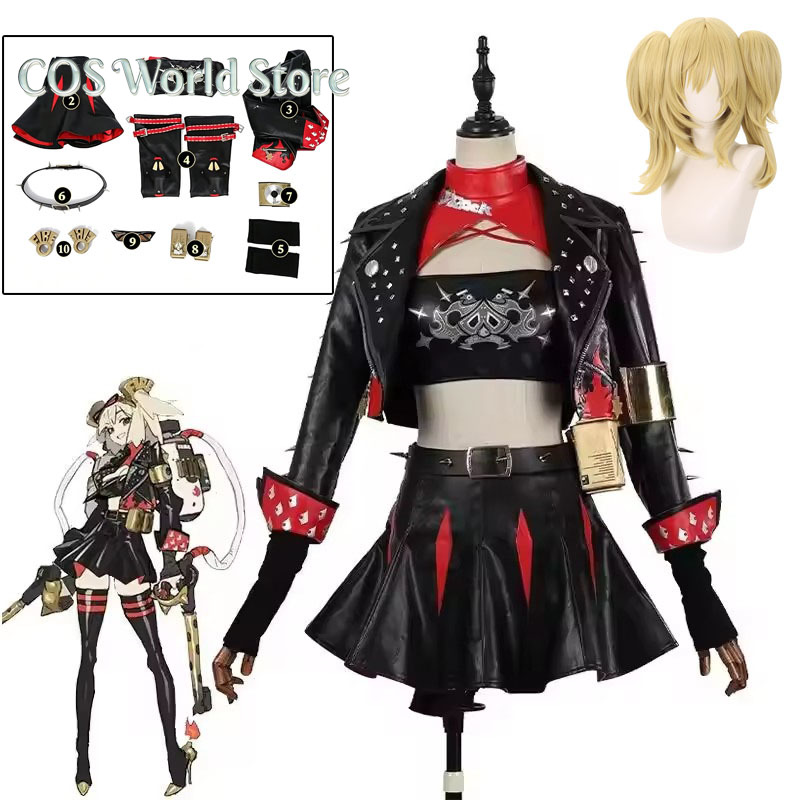 Burnice Cosplay Prop - Anime Burnice White Cosplay Costume Hair