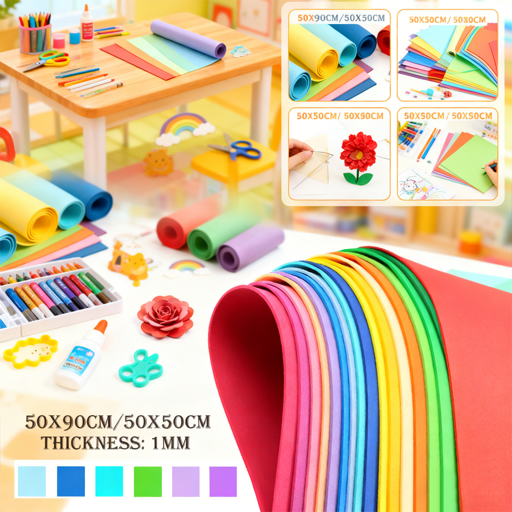 Cosplay Props Eva Foam - 1-18Pcs 1mm EVA Foam Sheets, Colorful
