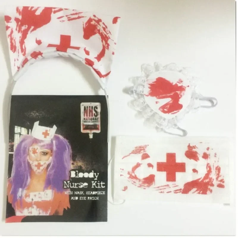 Cosplay Prop Kit - 3pcs/Set Halloween Bloody Nurse Kit Costume