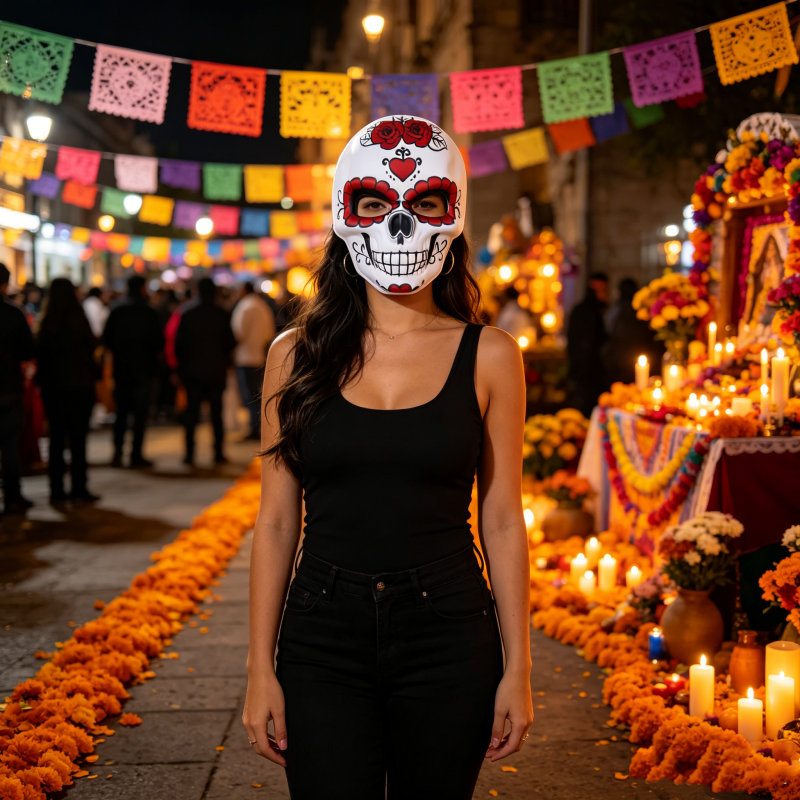 Day of the Dead Mask Colorful  - огляд і ціна Cosplay Props Eva Foam