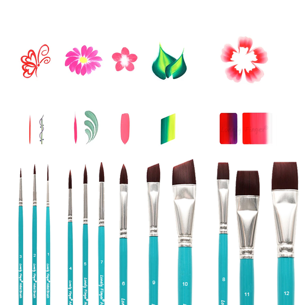 Face Paint Brushes, 12/24PCS A - огляд і ціна Cosplay Prop Paint