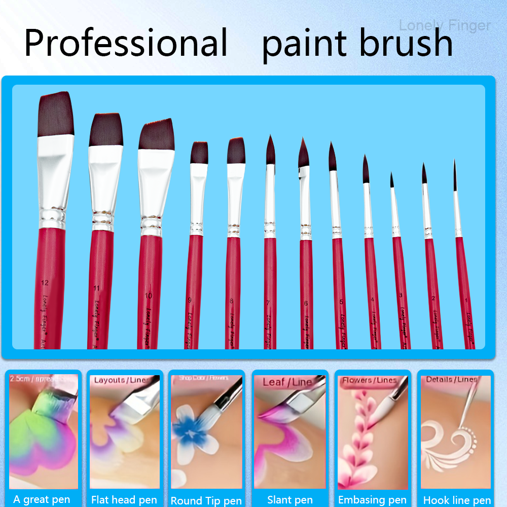 Face Paint Brushes, 12PCS Arti - огляд і ціна Cosplay Prop Paint