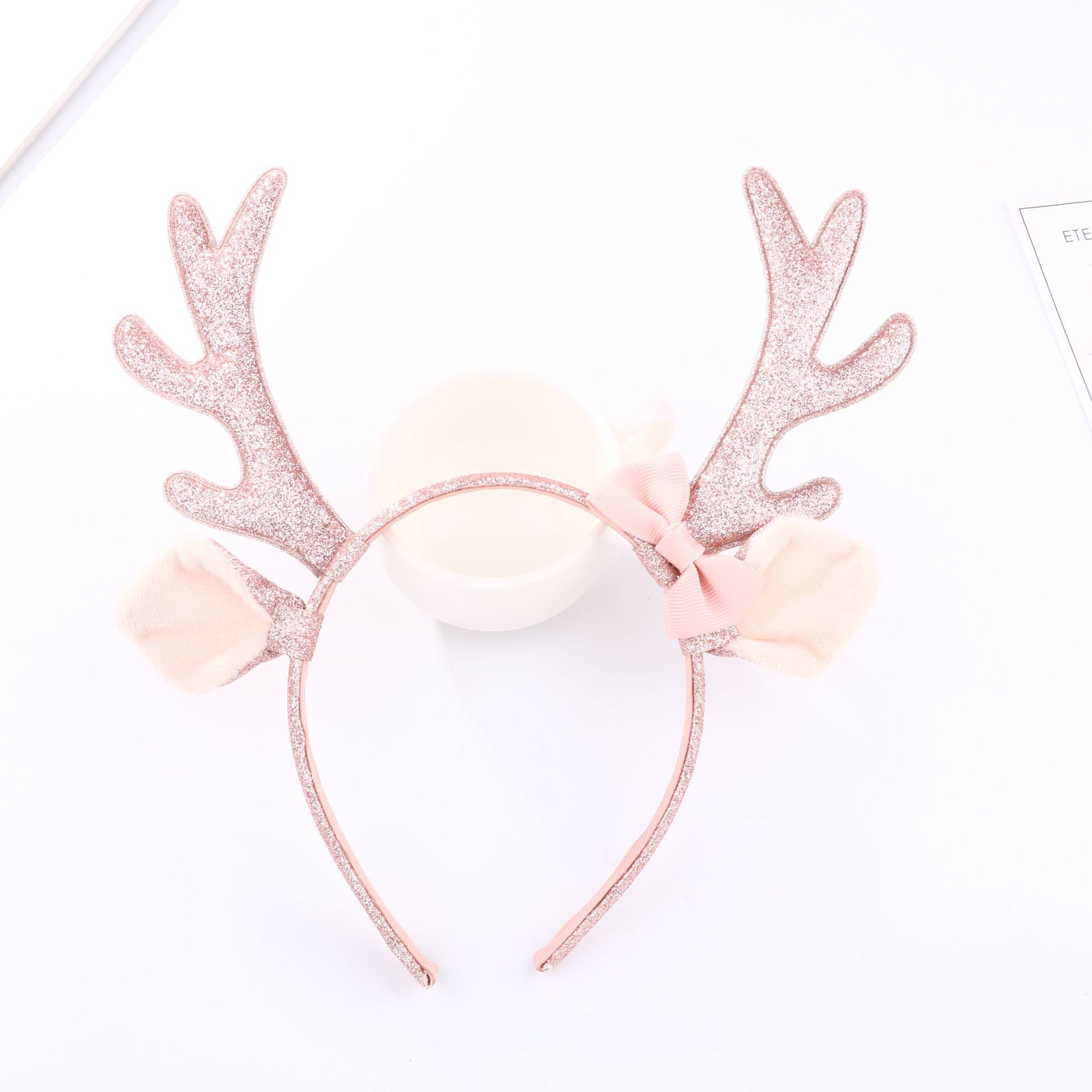 Cute Pink Glitter Reindeer Ant - огляд і ціна Cosplay Prop Bow