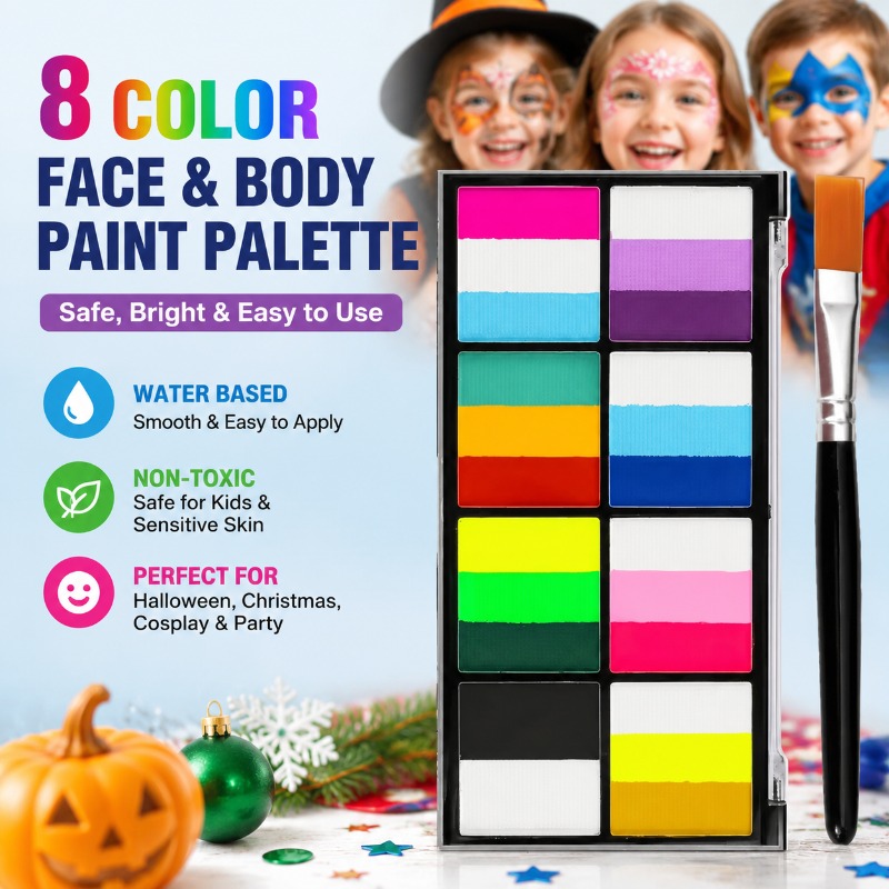 8 Color Rainbow Face & Body Pa - огляд і ціна Cosplay Prop Paint