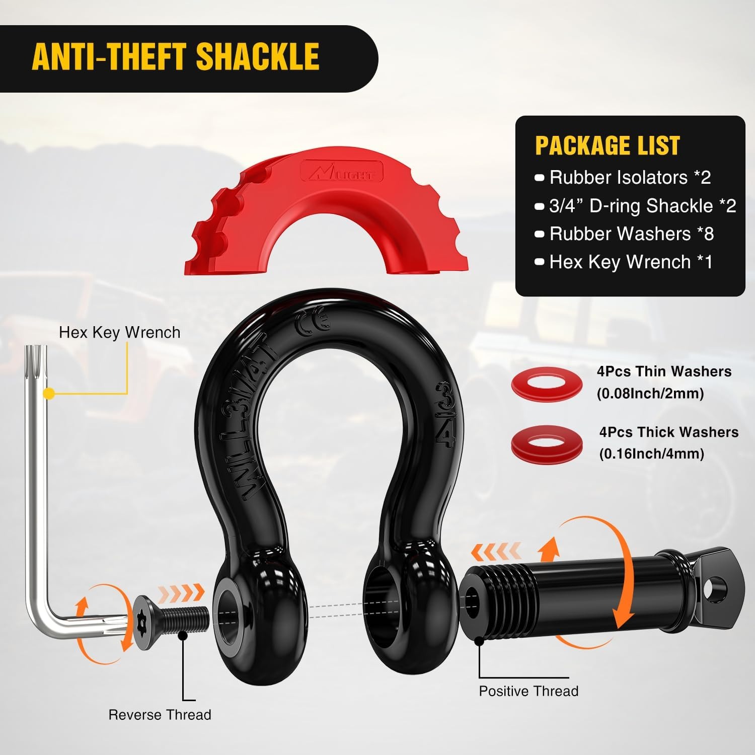 Nilight Offroad Recovery Kit 3 - огляд і ціна D Ring Strap